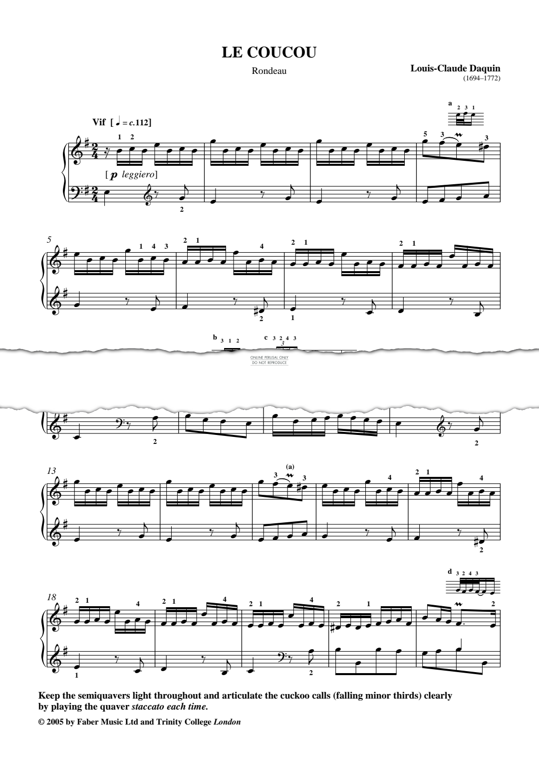 Produktgalerie: Seite 1 von 1 Le Coucou, Louis-Claude Daquin, Klavier