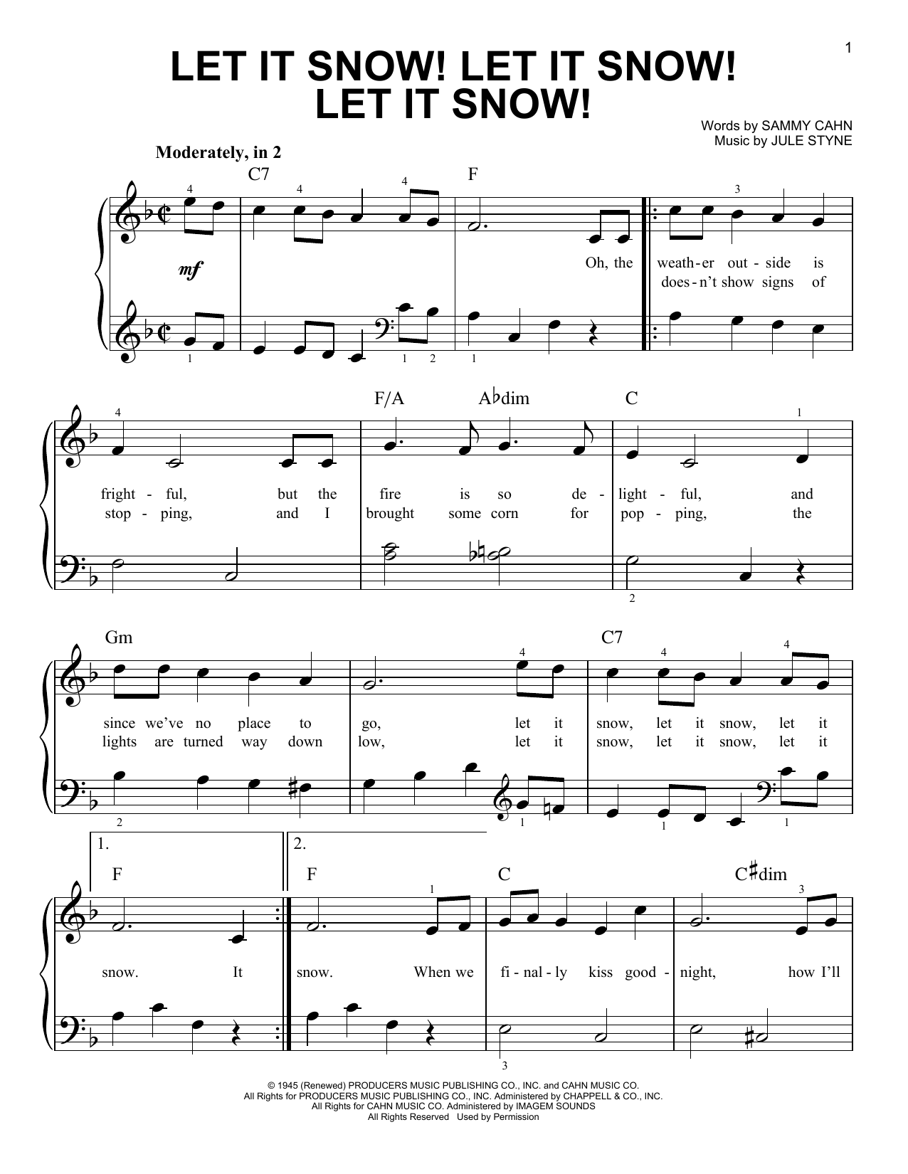Produktgalerie: Seite 1 von 1 Let It Snow! Let It Snow! Let It Snow!, Sammy Cahn, Klavier