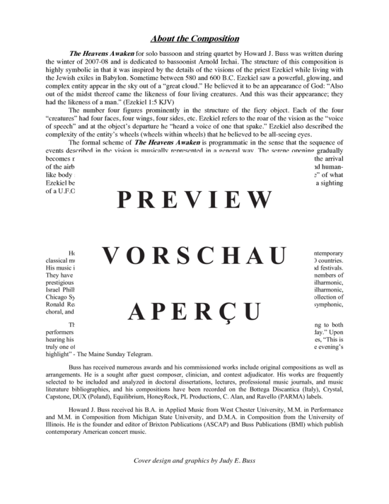 Produktgalerie: Seite 3 von 21 Heavens Awaken, The , , (Fagott Solo und Streichquartett)