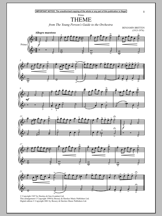 Produktbild zu: Theme (from The Young Person's Guide To The Orchestra)