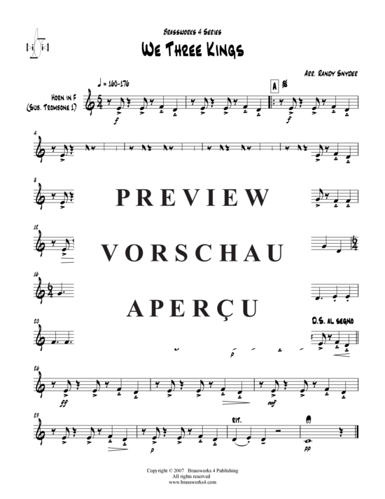 Produktgalerie: Seite 4 von 9 We Three Kings, , (2xTrompete in B, Horn in F, Posaune)