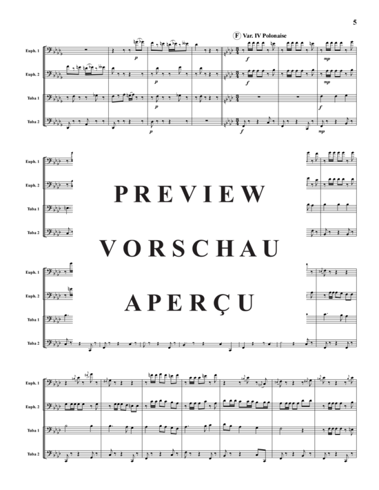Product gallery: Page 6 of 21 Variations on America (1891) , ,  (Tuba Quartet: 2x Baritone, 2xTuba)