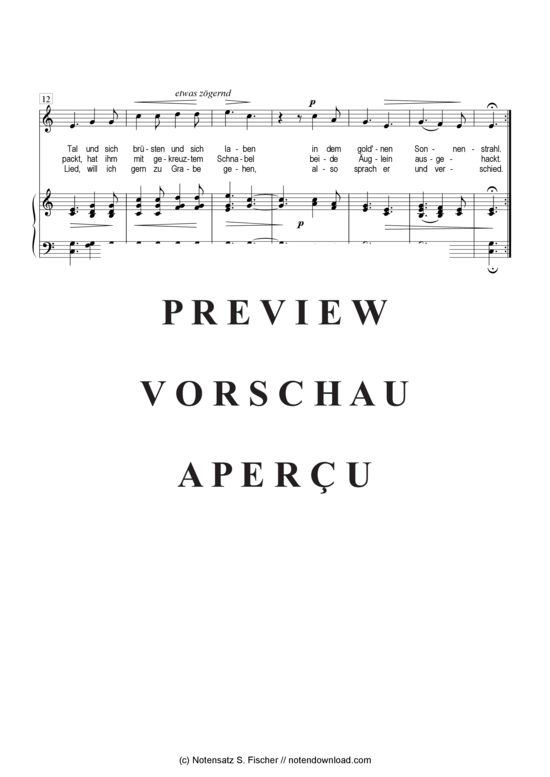 Product gallery: Page 3 of 3 Vom armen Finken im Baumeszweig , , Piano and Voice