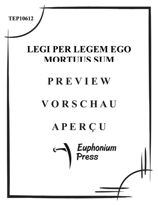 Product gallery: Page 2 of 14 Legi Per Legem ego Mortuus Sum , , (Tuba Ensemble EETTT)