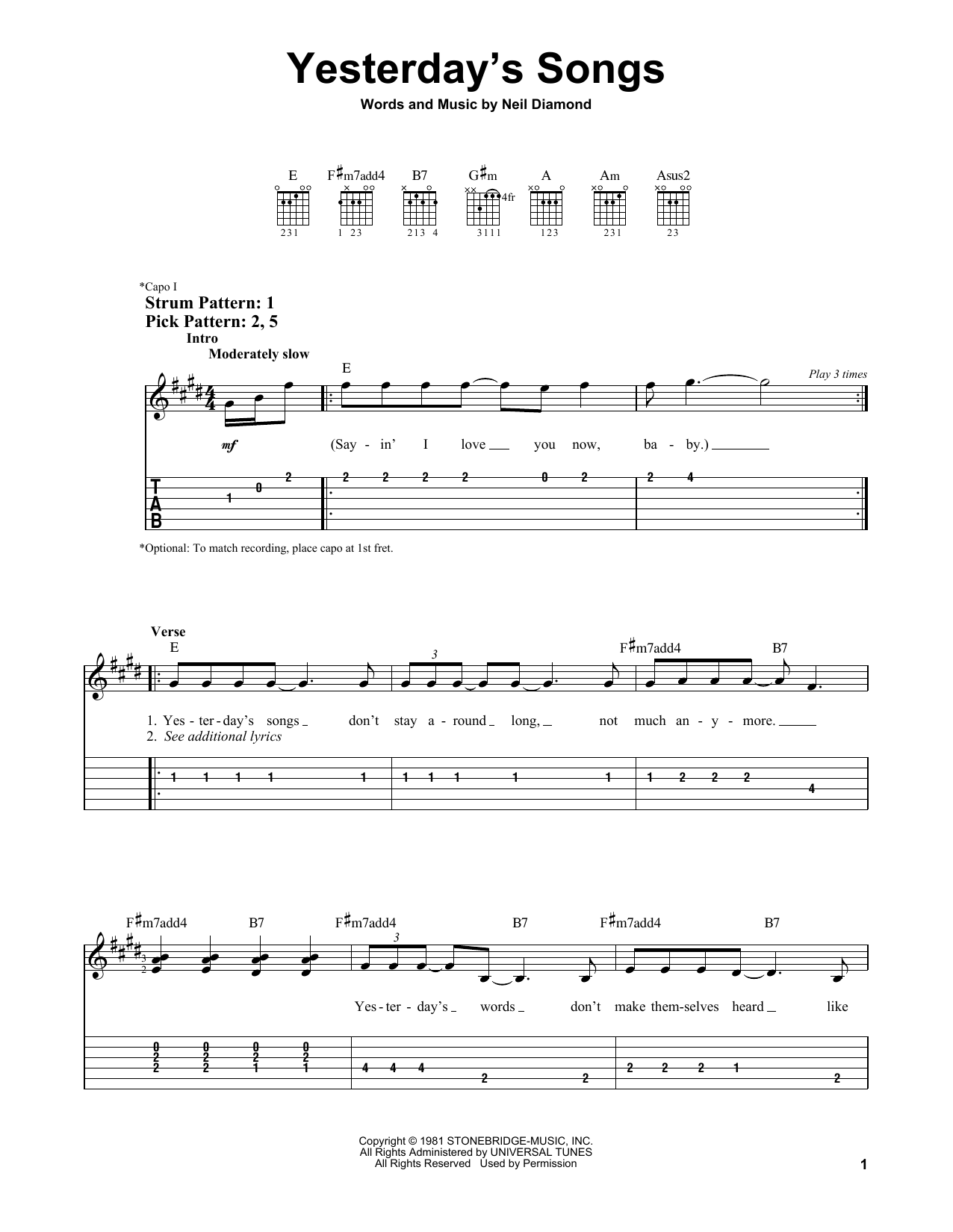 Product gallery: Page 1 of 1 Yesterday's Songs, Neil Diamond