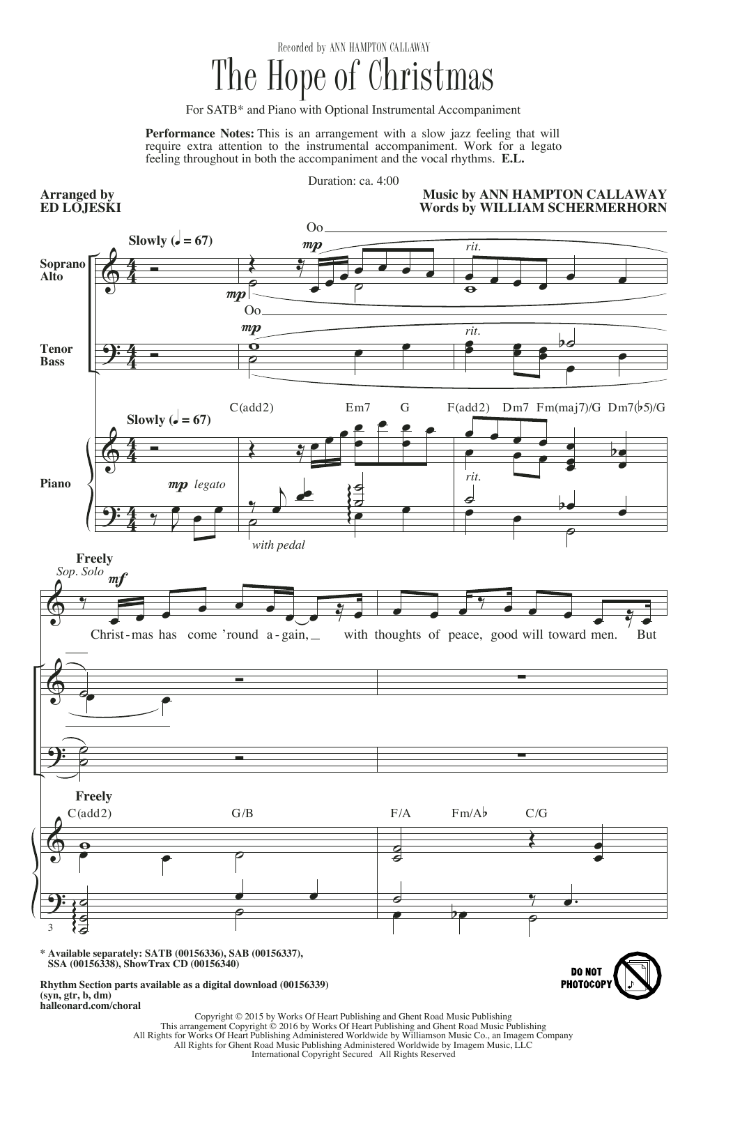 Product gallery: Page 1 of 1 The Hope Of Christmas, Ed Lojeski