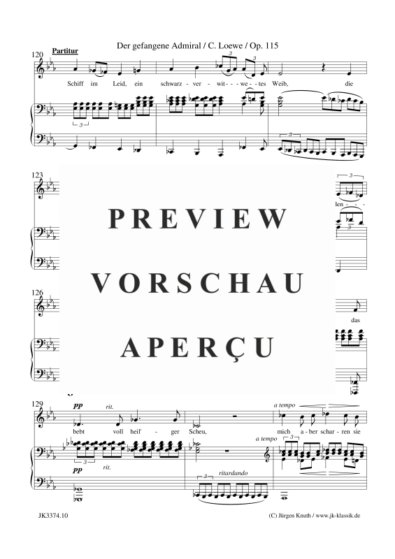 gallery: Der gefangene Admiral Op. 115, , Gesang + Klavier