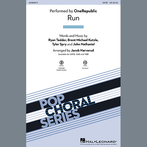 cover: Run (arr. Jacob Narverud), OneRepublic, Chor