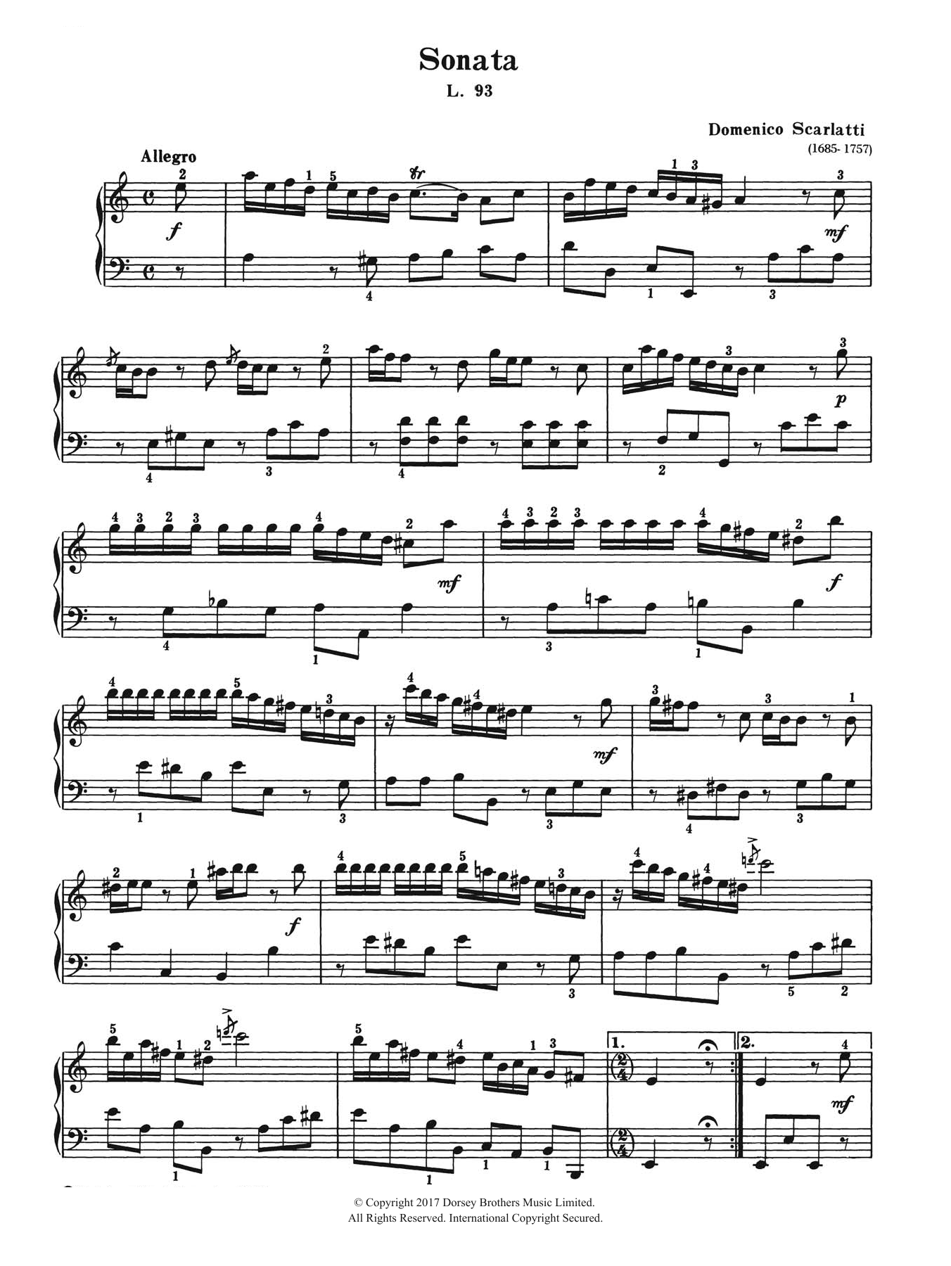 Product picture to: Sonata In A Minor L. 93