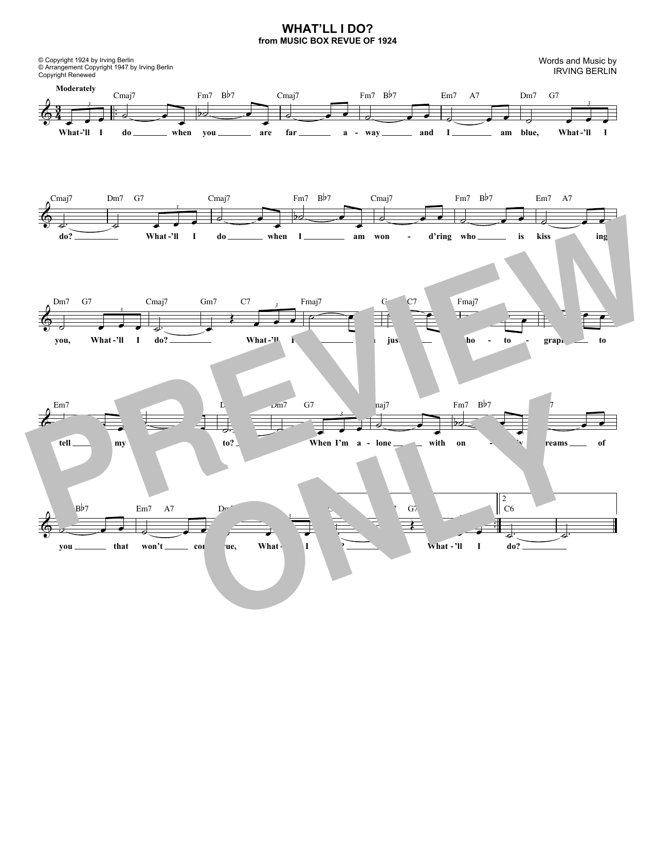 Product gallery: Page 1 of 1 What'll I Do?, Irving Berlin