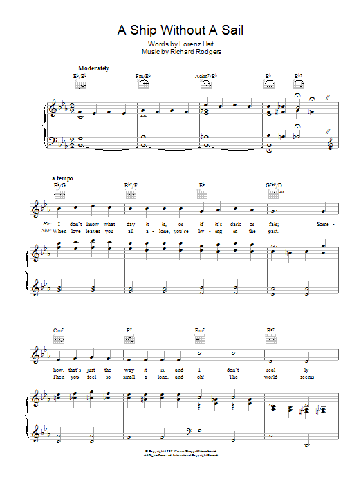 Product picture to:  A Ship Without A Sail - Rodgers & Hart