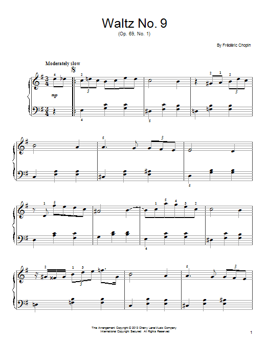 Product picture to: Waltz in A-Flat Major, Op. 69, No. 1