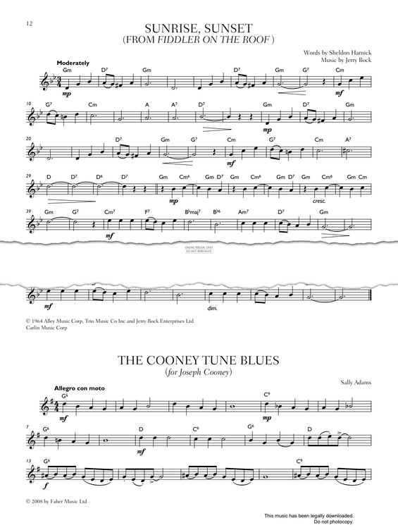 Produktgalerie: Seite 1 von 1 Sunrise, Sunset (from 'Fiddler On The Roof'), Jerry Bock, Trompete