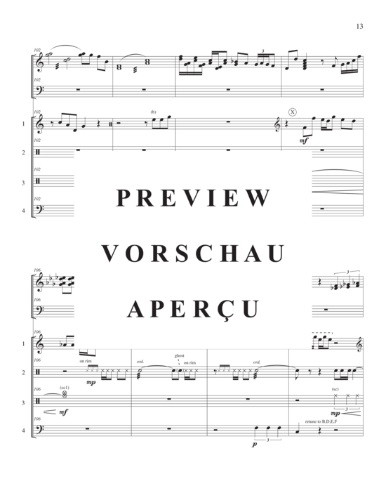 Product gallery: Page 18 of 21 Concerto for Marimba and Percussion Ensemble , , (marimba solo and 4-part percussion ensemble)