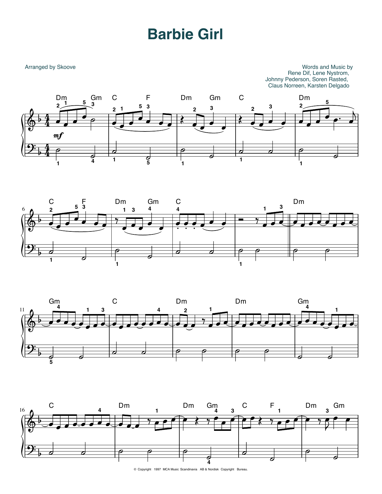 Produktbild zu: Barbie Girl (arr. Skoove)