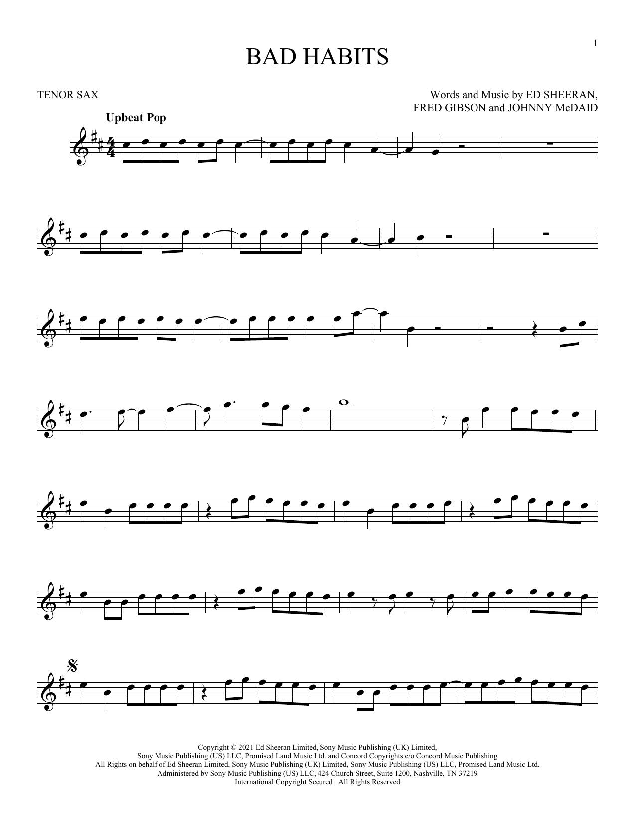 Produktbild zu: Bad Habits - Ed Sheeran