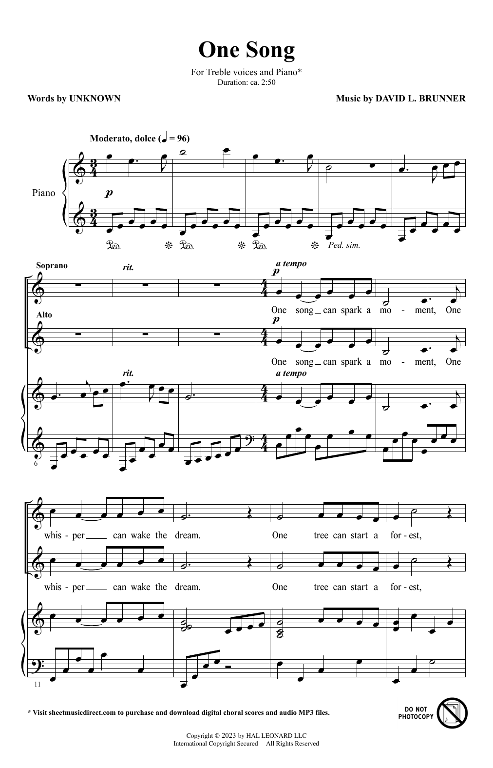 Produktbild zu: One Song