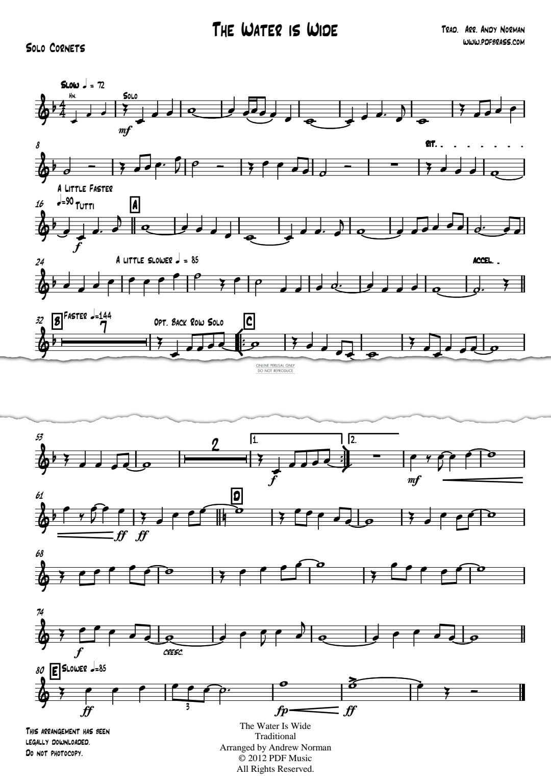 gallery: The Water Is Wide, , Brass Band