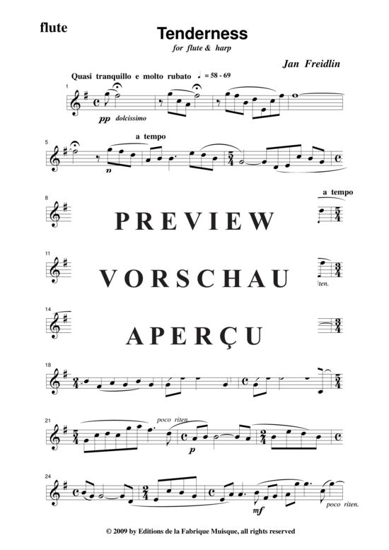 Produktgalerie: Seite 9 von 10 Tenderness , , (Harfe + Flöte)