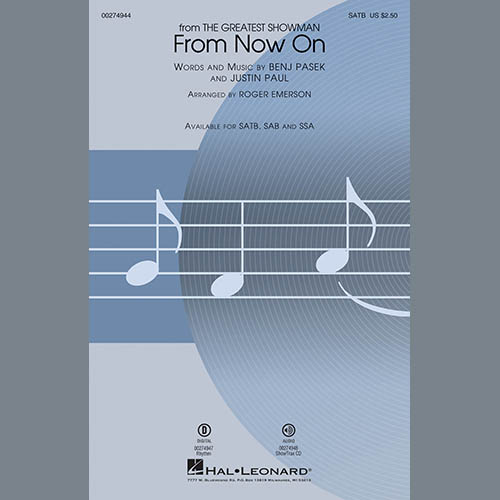 cover: From Now On (from The Greatest Showman) (arr. Roger Emerson), Pasek & Paul