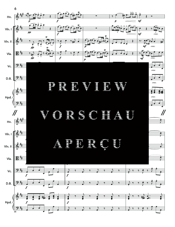 Produktgalerie: Seite 10 von 11 Sinfonia da Camera in Re, , (Horn in F Solo und Streichorchester)