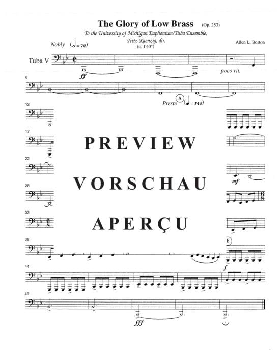 gallery: The Glory of Low Brass (Op. 253) , ,  (Tuba Ensemble EEETTTTT)