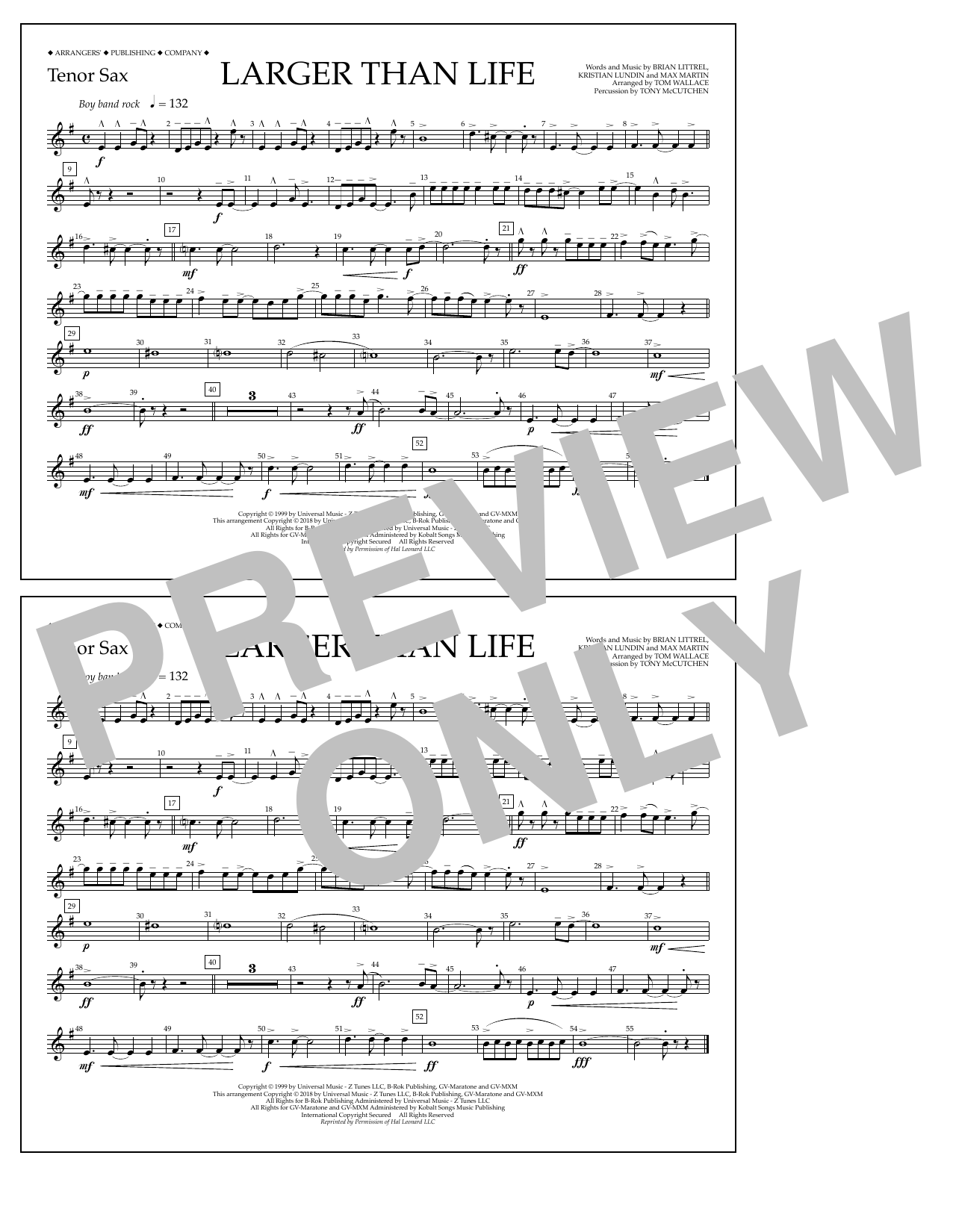 Product picture to: Larger Than Life - Tenor Sax