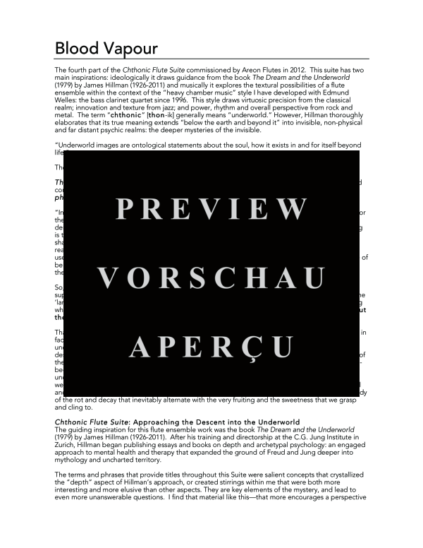 Product gallery: Page 4 of 11 Blood Vapour, , (flute quartet 2x flute, alto flute and bass flute)