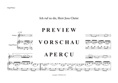Product gallery: Page 2 of 4 Ich ruf zu dir Herr Jesu Christ , , (violin + organ)