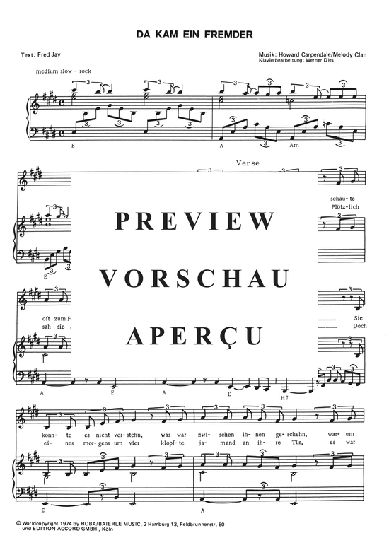 Produktgalerie: Seite 4 von 4 Da kam ein Fremder , Carpendale, Howard, Klavier und Gesang