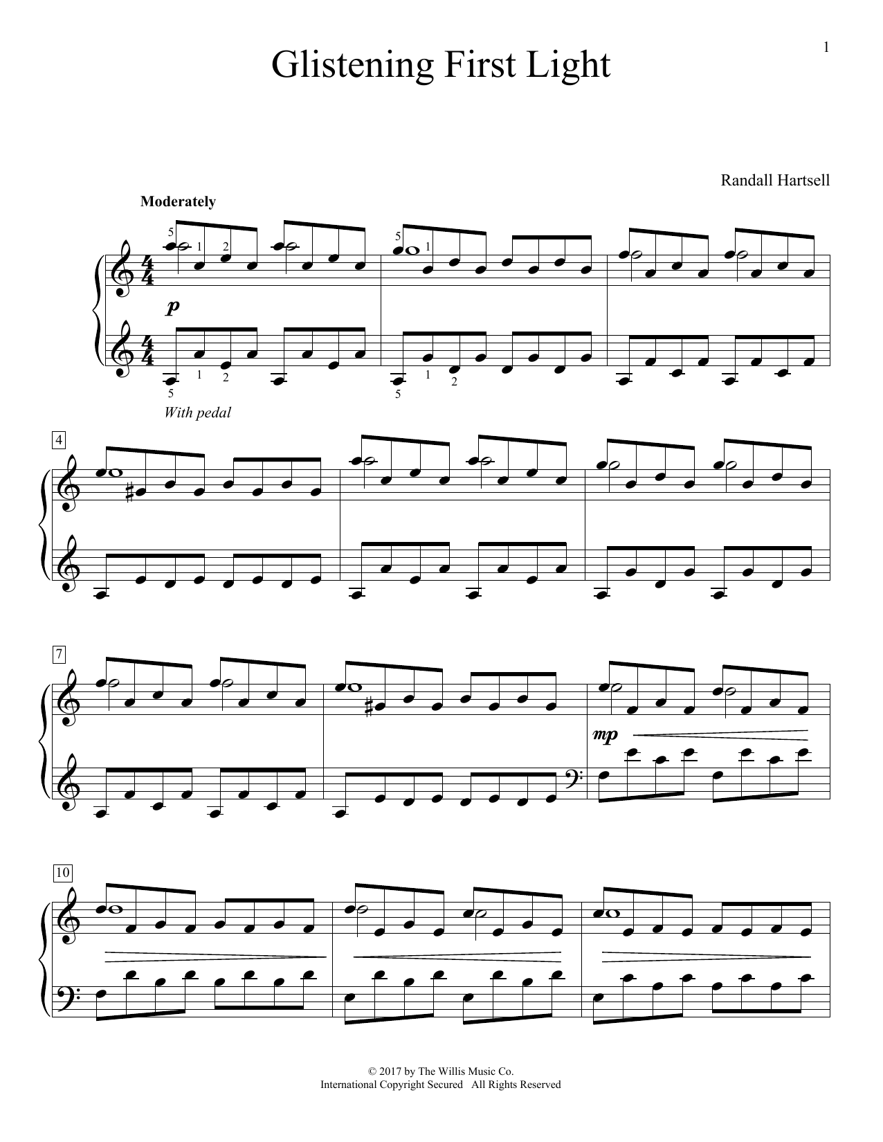 Produktgalerie: Seite 1 von 1 Glistening First Light, Randall Hartsell, Klavier