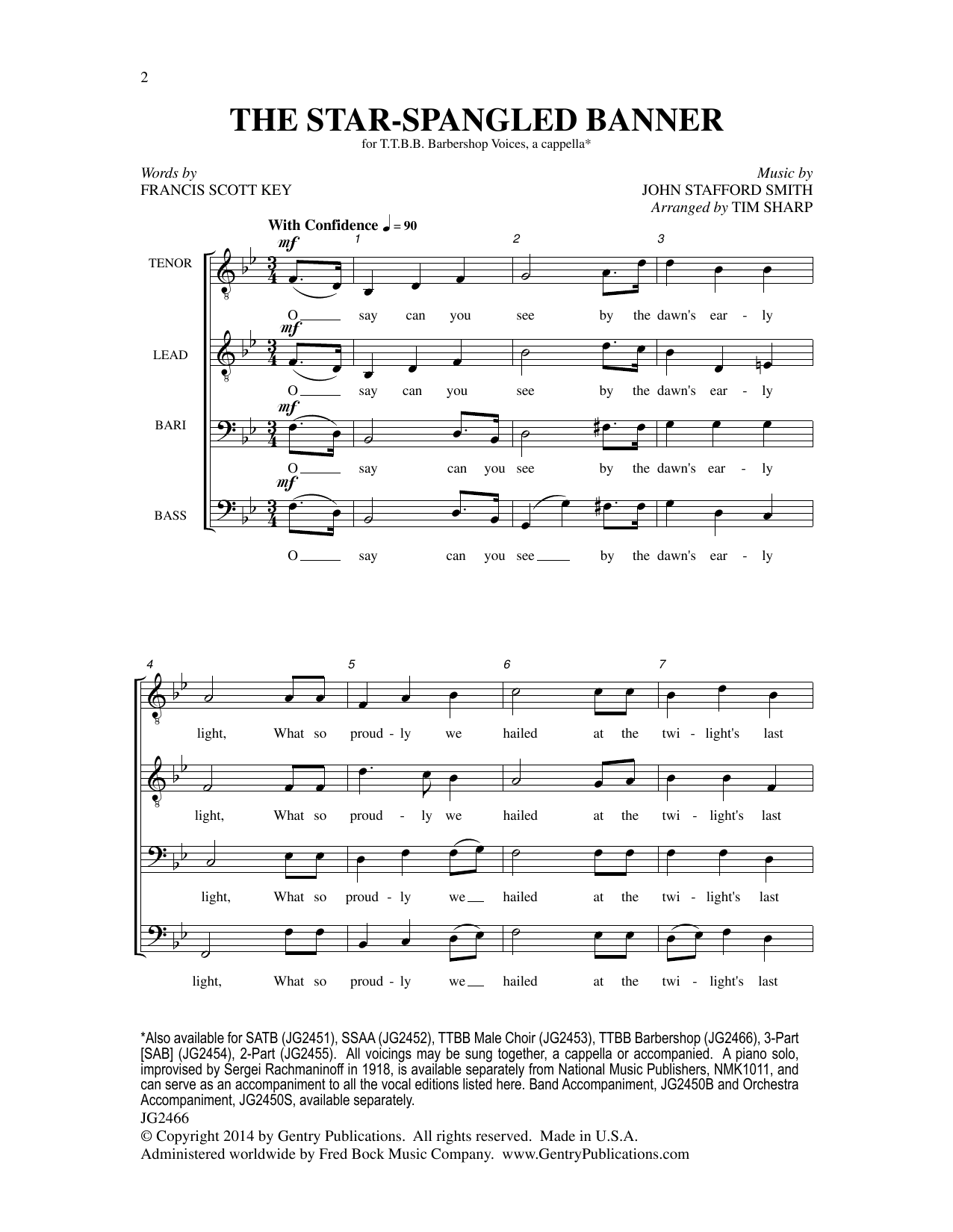 Produktgalerie: Seite 1 von 1 The Star-Spangled Banner, Tim Sharp, Chor