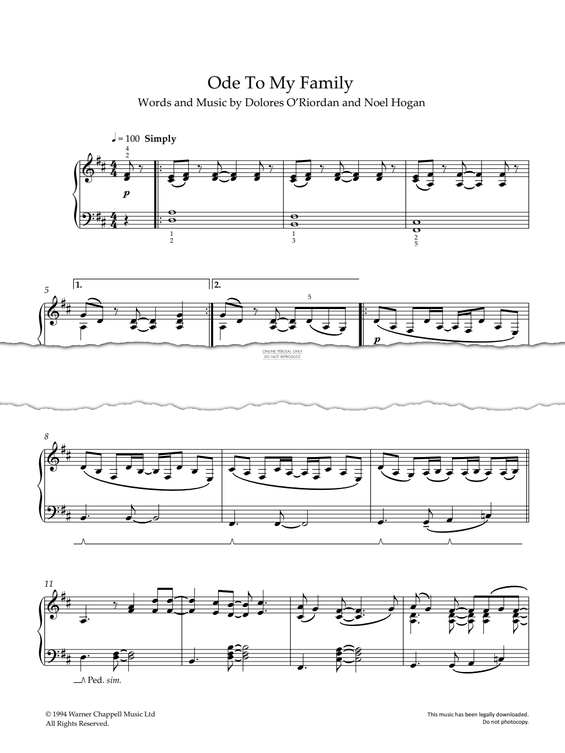 Produktgalerie: Seite 1 von 1 Ode To My Family, , Klavier