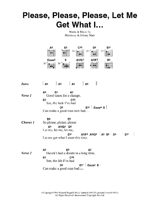 Produktgalerie: Seite 1 von 1 Please, Please, Please, Let Me Get What I Want, Muse, Gitarre
