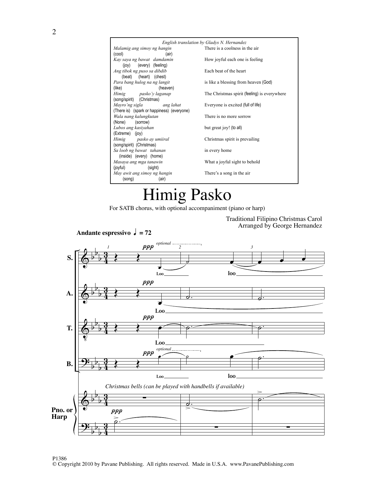 Produktbild zu: Himig Pasko (arr. George Hernandez)