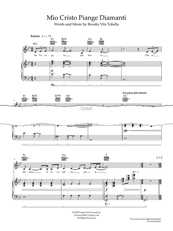 gallery: Mio Cristo Piange Diamanti, Rosalía, Gesang, Gitarre, Klavier