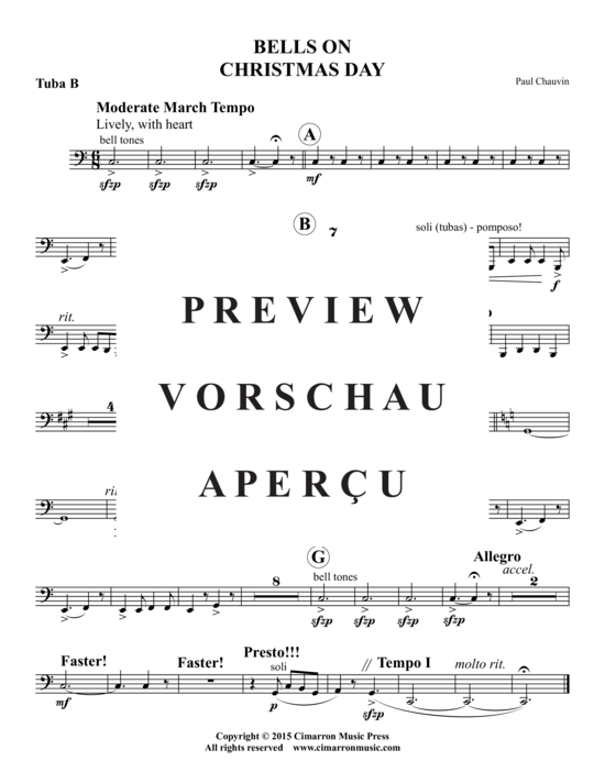 Produktgalerie: Seite 16 von 16 Bells on Christmas Day , , (Doppel Blechbläserquintett)
