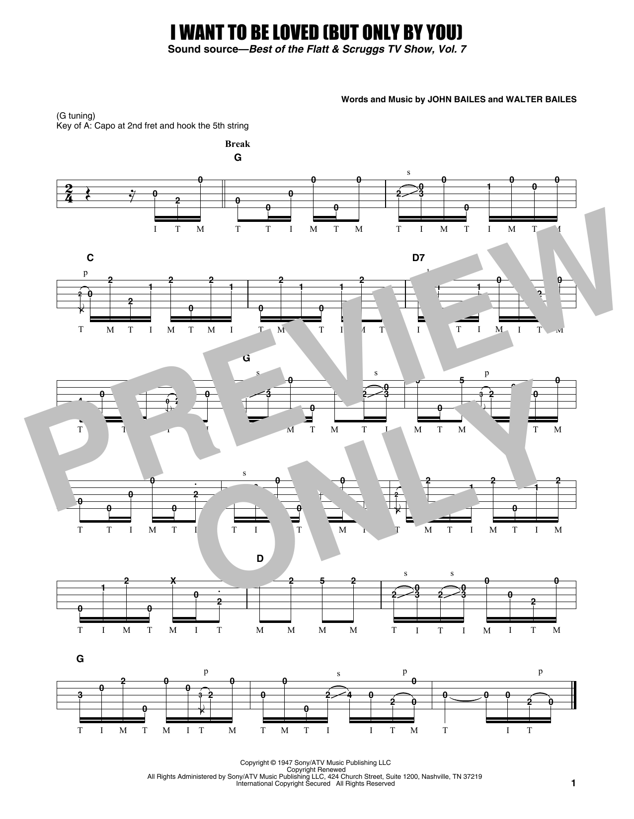 Produktgalerie: Seite 1 von 1 I Want To Be Loved (But Only By You), Earl Scruggs, Banjo