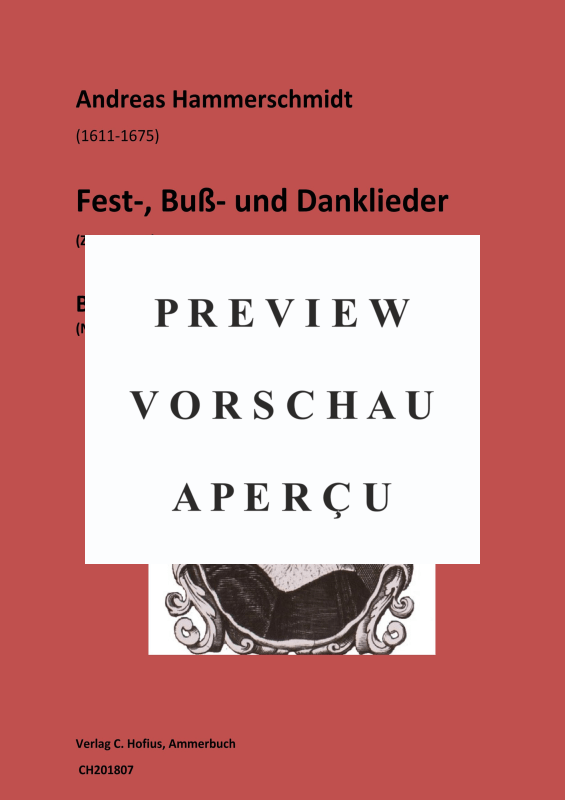 gallery: Fest-, Buß- und Danklieder (1658) - Band 1, , (Gemischter Chor 4-5 stimmig, 4-5 Instrumente, B.C.)