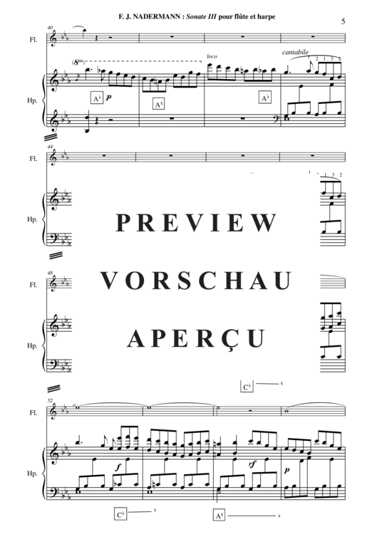 Produktgalerie: Seite 6 von 21 Sonate Nr. 3 , , (Harfe + Flöte)