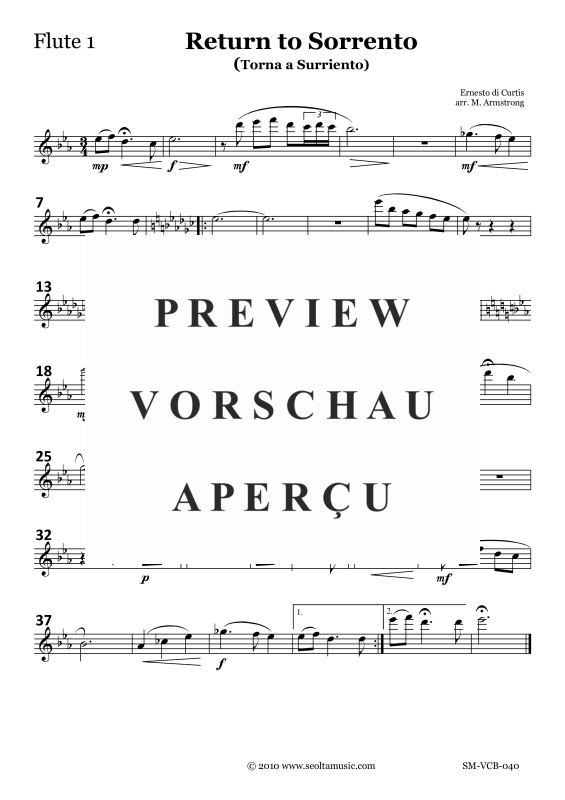 Product gallery: Page 10 of 11 Return to Sorrento, , Solo Voice and Concert Band