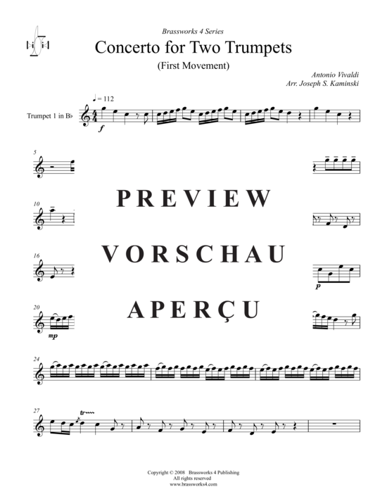 Produktgalerie: Seite 8 von 12 Concerto für zwei Trompeten , , (Blechbläserquintett)