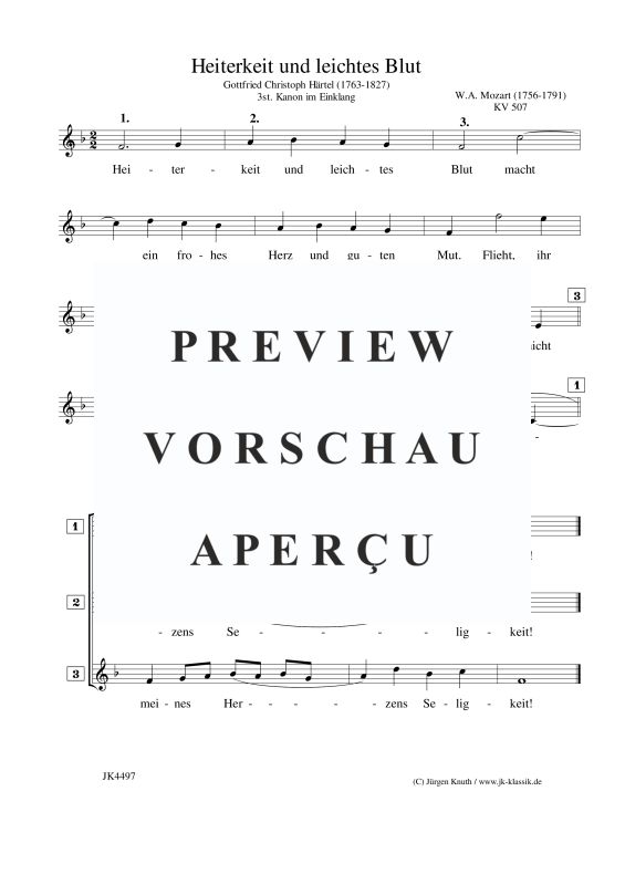 Produktbild zu: Heiterkeit und leichtes Blut  (KV 507)Wolfgang Amadeus Mozart