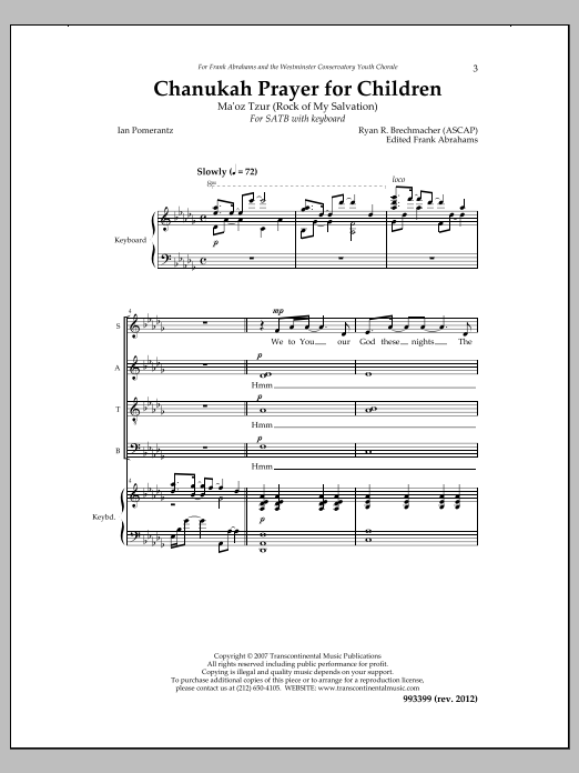 Produktbild zu: Chanukah Prayer for Children: Maoz Tzur (Rock of Ages)