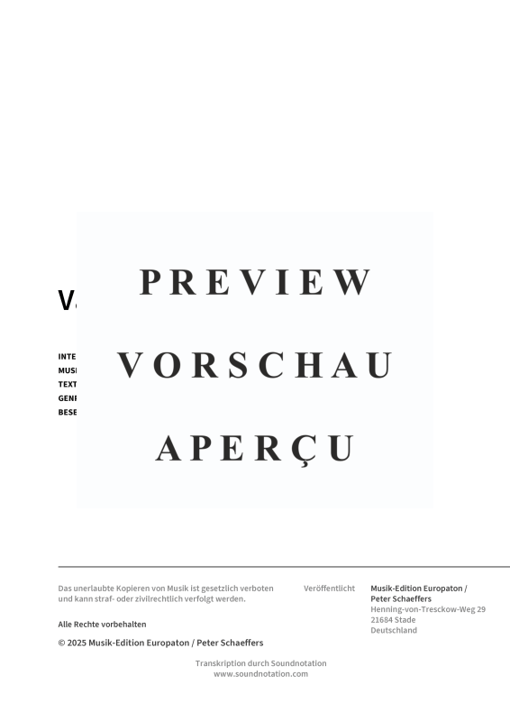 Product gallery: Page 3 of 11 Va bene, Peter Kraus, (Woodwind Quartet)