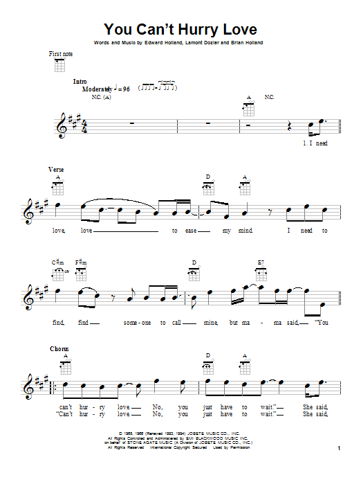 Product gallery: Page 1 of 1 You Can't Hurry Love, The Supremes