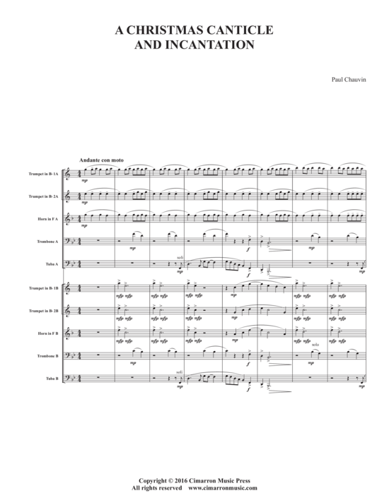 Produktbild zu: Christmas Canticle Paul Chauvin