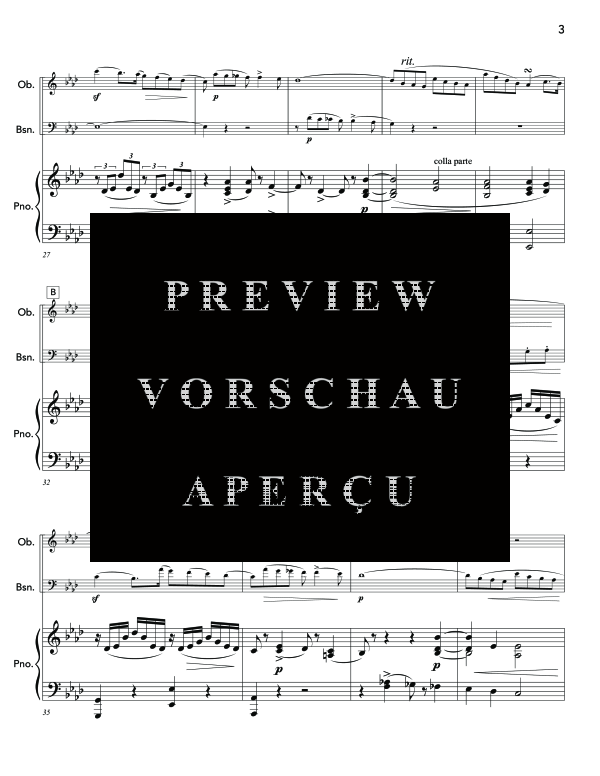 Produktgalerie: Seite 7 von 11 Concertpiece No. 1, , (Trio Oboe, Fagott und Klavier)