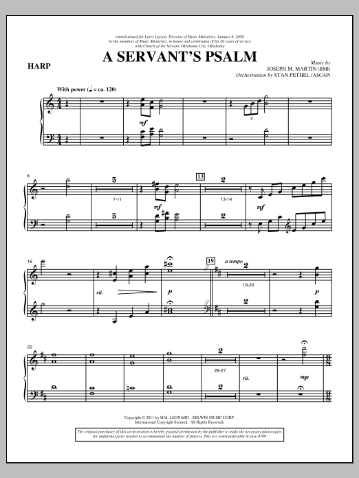 Product picture to: A Servant's Psalm - Harp