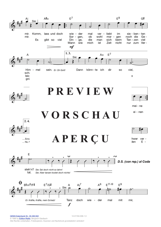 Produktgalerie: Seite 12 von 15 Tanz doch wieder mal mit mir , Bach, Vivi/Schönherr, Dietmar, (Melodie-Stimmen in C/B/Es)